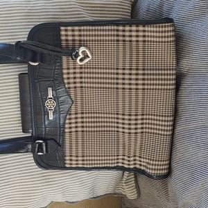 Brighton plaid & leather purse